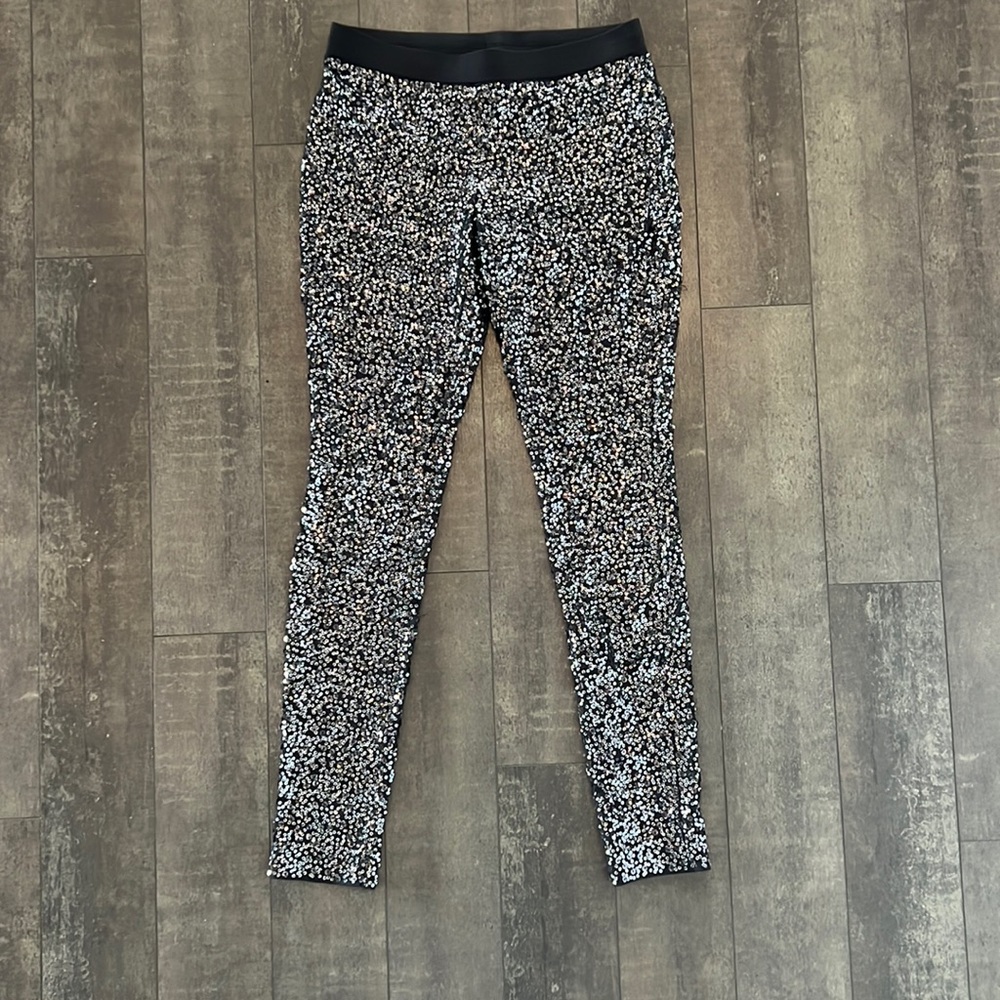 Express Sequin Leggings, size small